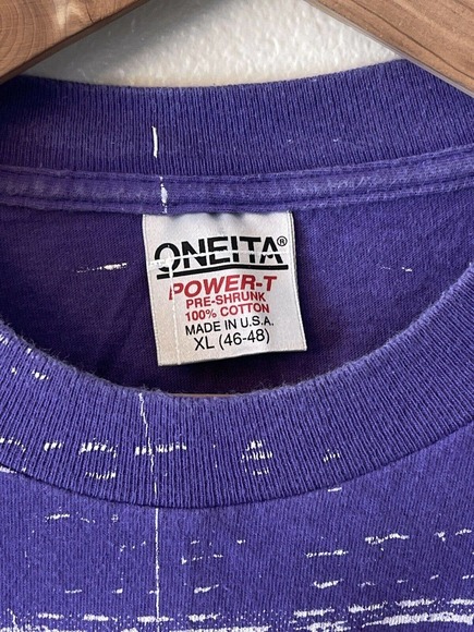 Vtg 90s Oneita Power T Colorado State Map All Over Print Graphic Men T-Shirt XL - Picture 4 of 4